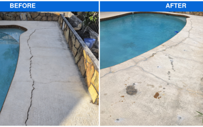 Cracked Pool Deck Repair and Concrete Leveling